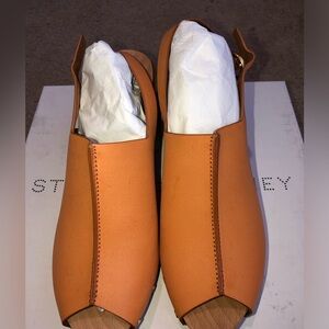 STELLA MCCARTNEY TAN STUD DAISY SLINGBACK SANDALS